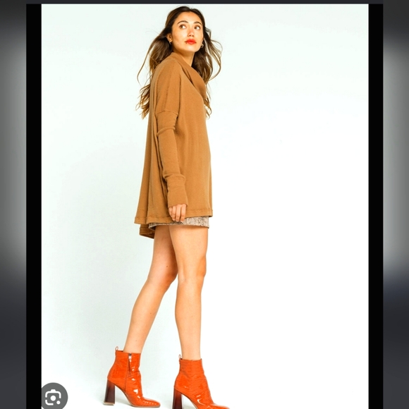 NWT Free People JUICY Canyon Moon Cowl Neck Crossover Open Back Sweater Top - Picture 7 of 13